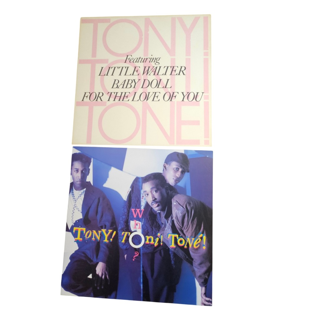 2 Tony! Toni! Toné! Who? Vintage 1988 Promo Flat Album Posters 12x12 Funk Soul‎